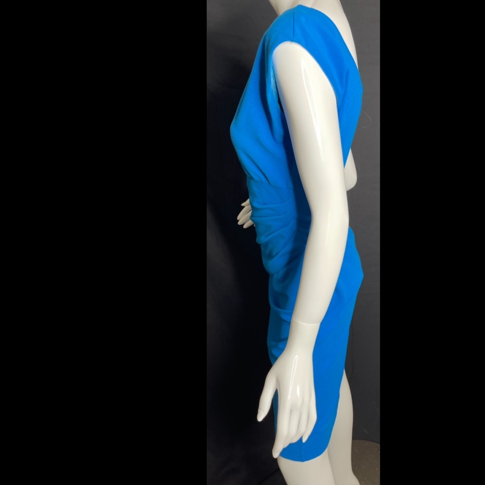 DVF Jori Dress Size 8 Career Ponte Ruched Slimming - Picture 3 of 15